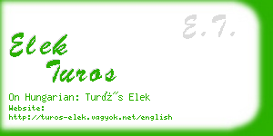 elek turos business card